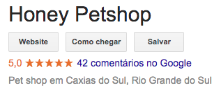 Avaliação pet shop em caxias do sul